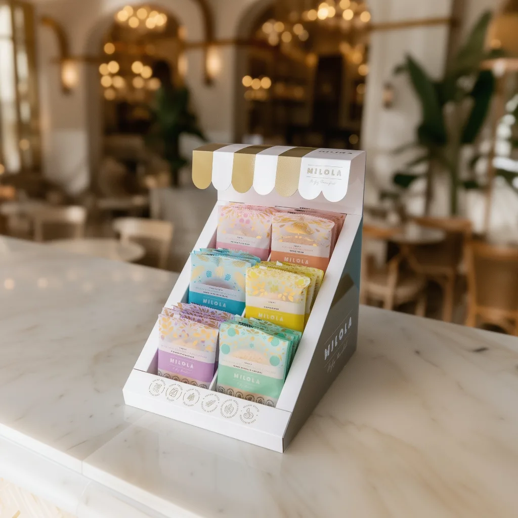 Expositor para Hostelería de las Galletas de Milola Gluten Free